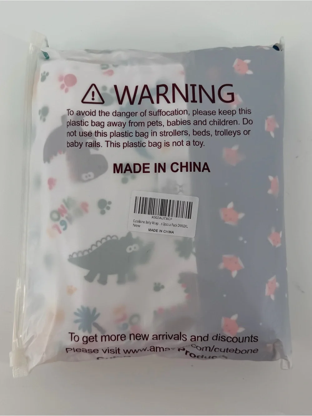 CuteBone Male Dog Belly Bands Wraps XL Washable Diapers Lot of 5 New in Pkg Bulk